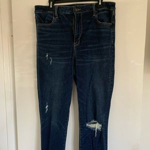 High waisted stretch skinny jeans